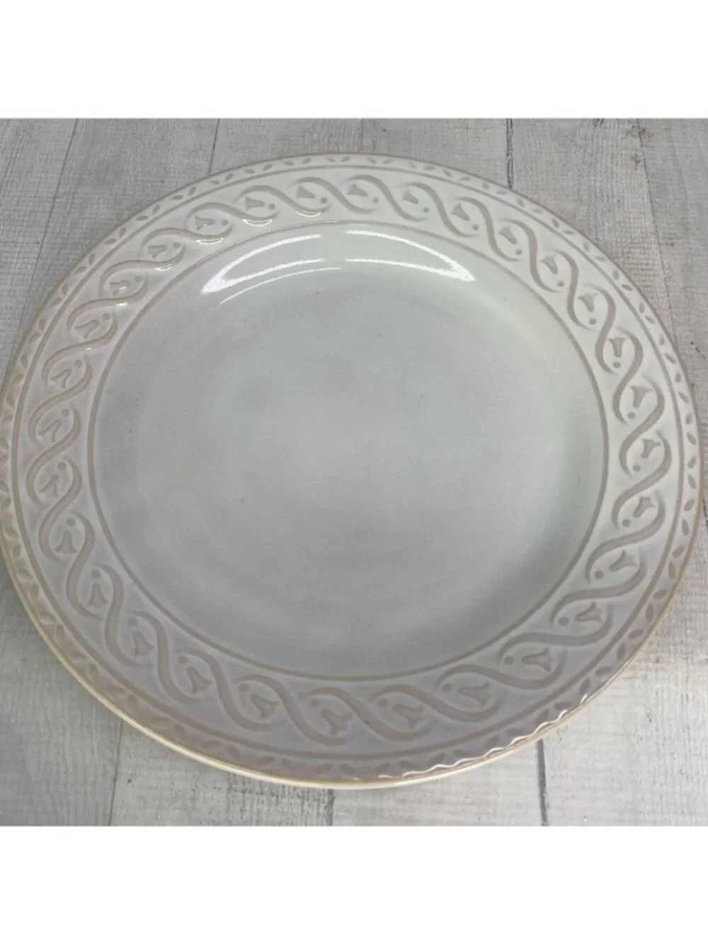 Gibson Everyday Terracotta Detail Embossed Rim Ceramic 11